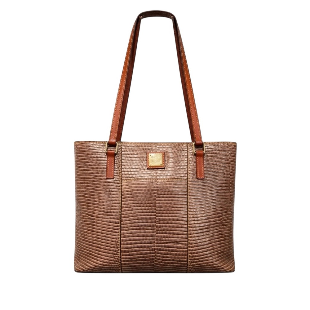 Dooney & Bourke Lexington lizard embossed leather tote handbag shopping bag